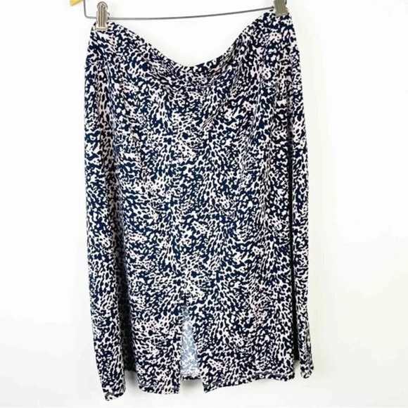 14th & UNION Purple Pink Leopard Print Midi Skirt Size 3X - Picture 3 of 6